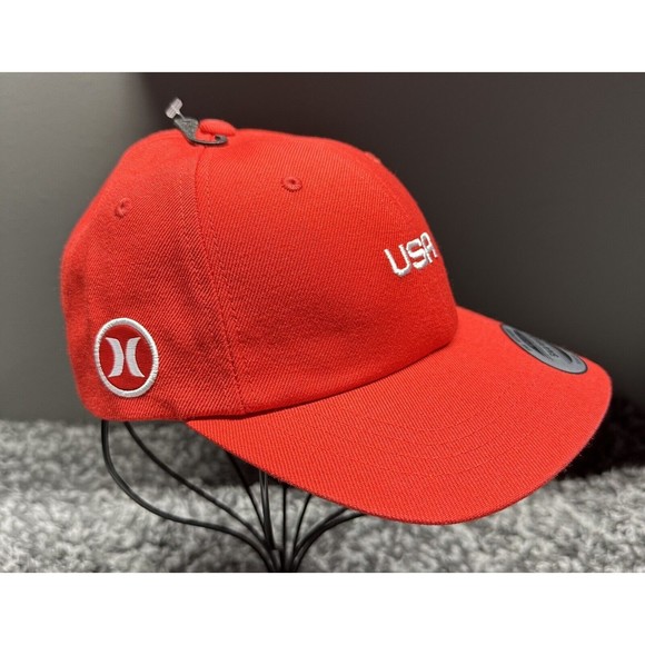 Hurley Hat Cap Strapback Mens Red Adjustable Team USA‎ Olympics Crest - Picture 4 of 9